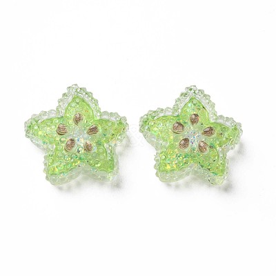 Transparent Epoxy Resin Cabochons CRES-S365-15-1