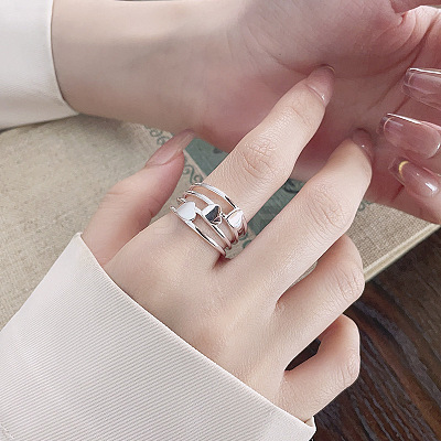 Heart Brass Cuff Rings for Women FS-WG6A9FB-01-1