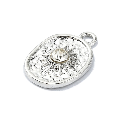 Alloy Clear Rhinestone Pendants PALLOY-S188-09P-01-1