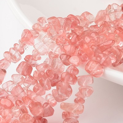 Cherry Quartz Glass Bead Strands G-M344-04-1