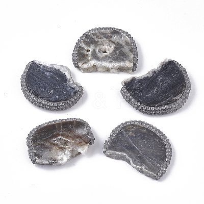 Natural Druzy Quartz Beads G-T127-02-1