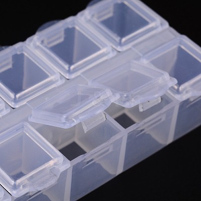 Cuboid Plastic Bead Containers CON-N007-01-1