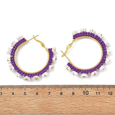 Glass Hoop Earrings EJEW-MZ00827-02-1