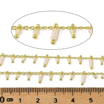 Handmade Brass Column Link Chains CHC-L053-12G-02-1