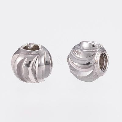 Brass Spacer Beads KK-G312-01P-3mm-P-1