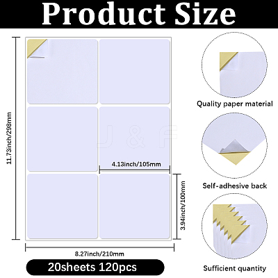 Self-Adhesive Sticker Paper AJEW-WH20064-09A-1