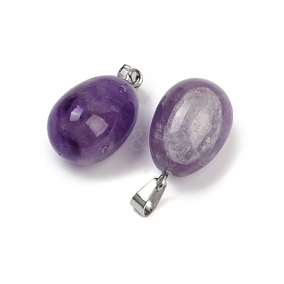 Natural Amethyst Pendants G-U018-01P-C-1