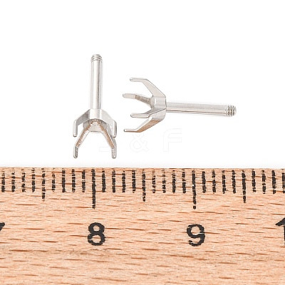 304 Stainless Steel Stud Earring Findings STAS-B091-02B-05P-1