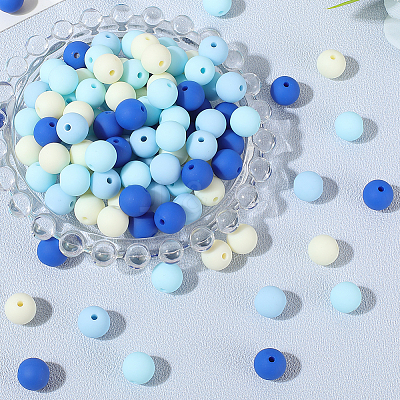 Rubberized Style Imitated Silicone Acrylic Beads MACR-PA0001-06C-02-1
