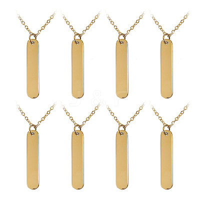 6Pcs 304 Stainless Steel Pendant Necklace NJEW-CA0001-20G-1