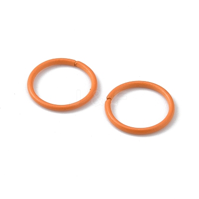 100Pcs Baking Paint Zinc Alloy Open Jump Rings FIND-WH0032-85B-15-1