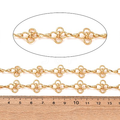 304 Stainless Steel Flower Link Chains SA-CBAE0F2-14G-1