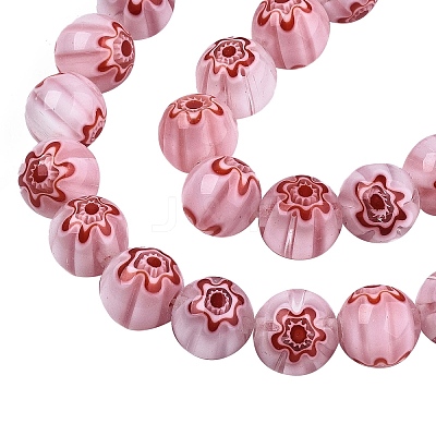 Handmade Millefiori Glass Beads Strands LK-SZ0001-01A-1