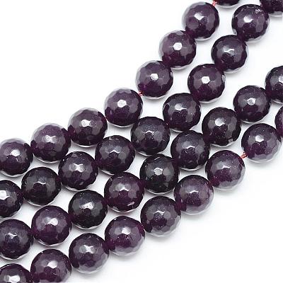 Natural White Jade Bead Strands G-R346-8mm-20-1