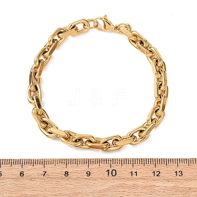304 Stainless Steel Cable Chain Bracelets for Women Men BJEW-F529-04G-1