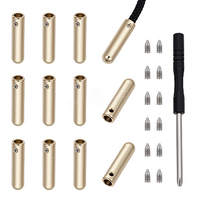 Alloy Drawstring Cord End Cap FIND-NB0006-67G-1