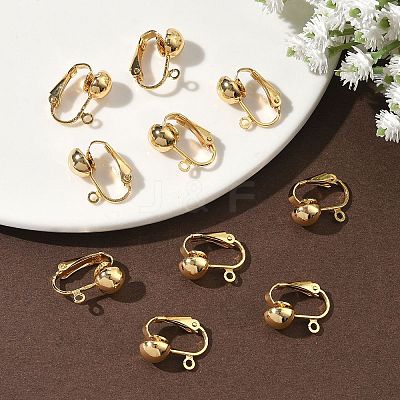 SHEGRACE Brass Clip-on Earring Findings XGR0066G-53G-1