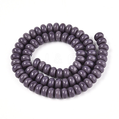Opaque Spray Painted Glass Beads X-GLAA-ZX008-8mm-18S-1