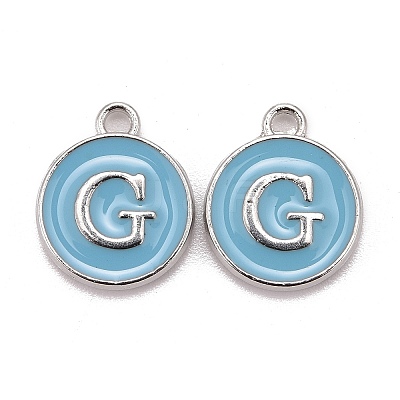 Platinum Plated Alloy Enamel Charms LS-ENAM-S118-04G-P-1