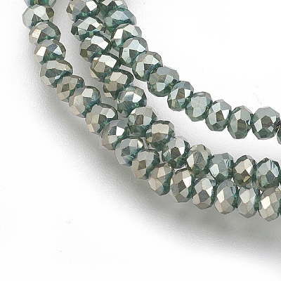 Electroplate Glass Beads Strands EGLA-P018-2mm-FR-B11-1