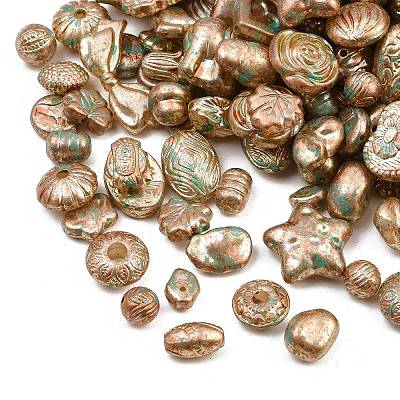 Antiqued Acrylic Beads AC-CBAAA05-01F-1