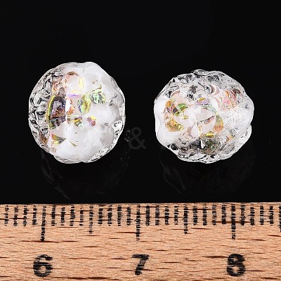Handmade Foil Glass Beads FOIL-N029-10H-1