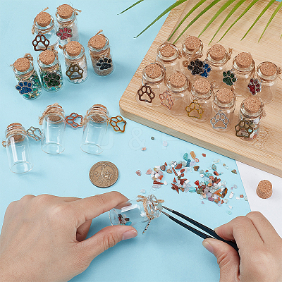 20Pcs 10 Styles Glass Jar Glass Bottles AJEW-PH01592-1