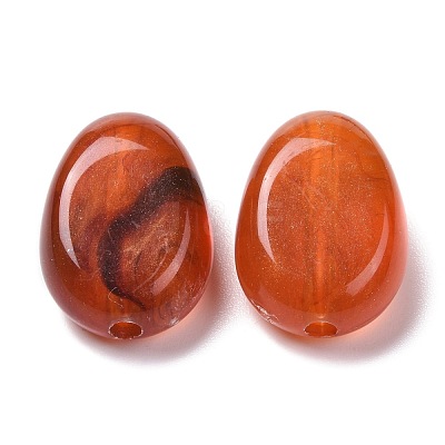 Oval Imitation Gemstone Acrylic Beads OACR-R052-11-1