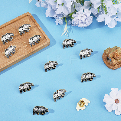 12Pcs Alloy Enamel Brooches JEWB-WR0001-13-1