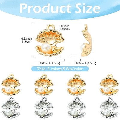 16Pcs 2 Colors Alloy Pendants FIND-YW0012-37-1