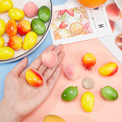 24Pcs 6 Style Mini Foam Artificial Fruit DIY-PH0009-62-1