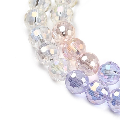Electroplate Glass Beads Strands EGLA-D300-06-6mm-03-1