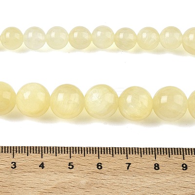 Natural Golden Silk Jade Graduated Round Beaded Necklaces NJEW-F368-02P-1
