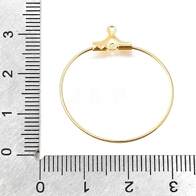 Rack Plating Brass Ring Hoop Earrings KK-L125-01G-1