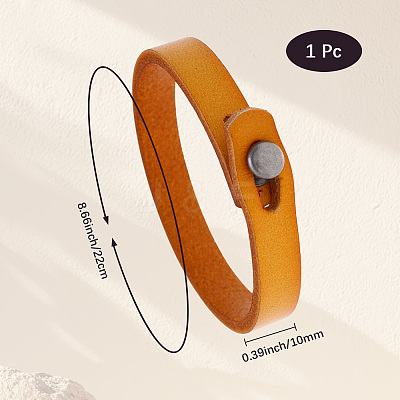 1Pc Punk Retro Ethnic Style Handmade Leather Bracelet Couple Literary Hand Strap Men BJEW-CL0001-02B-1