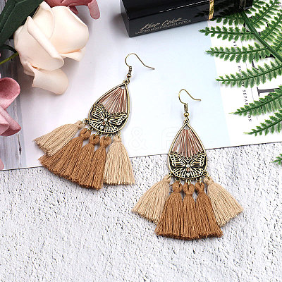 Alloy Dangle Chandelier Earrings EJEW-F238-13-1
