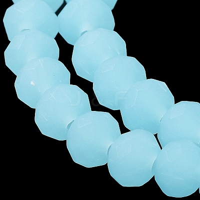 Imitation Jade Solid Color Glass Beads Strands EGLA-A034-J10mm-MD04-1