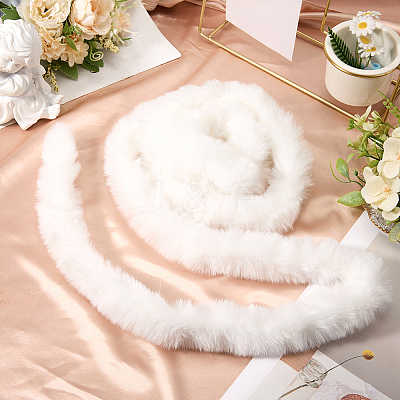 2Pcs 2 Colors Faux Fur Chenille Stick Fabric Roll for Christmas Tree Decor or Wreath Bows Craft FIND-CY0002-10A-1