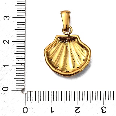 Ocean 304 Stainless Steel Enamel Pendants STAS-P395-01C-G-1