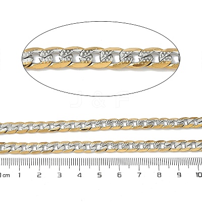 304 Stainless Steel Two Tone Curb Chains Unwelded CHS-Z005-04GP-1