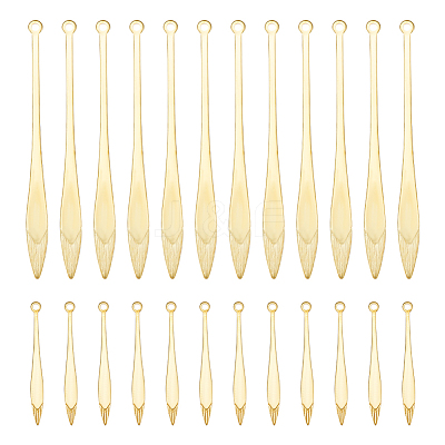 100Pcs 2 Style Brass Pendants KK-BC0011-76-1