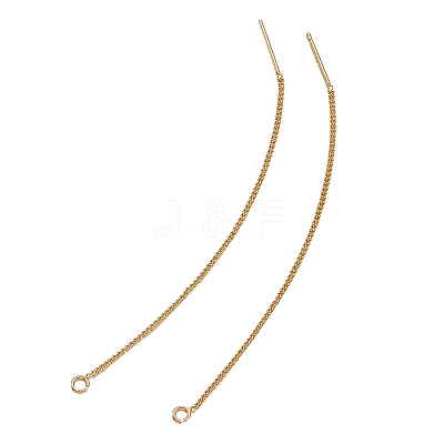Brass Stud Earring Findings KK-TA0007-12G-1