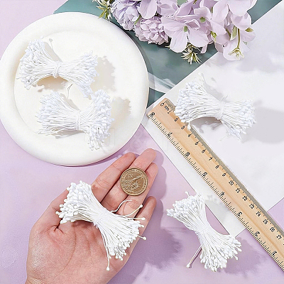 6Bundles Gypsum with Cotton Cord Artificial Flower Core DIY-GF0014-10B-1