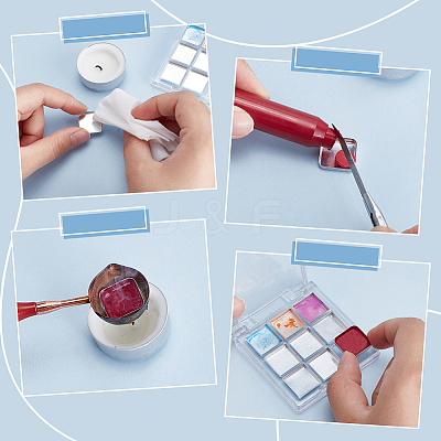 80Pcs 4 Styles Rectangle Aluminum & 20Pcs Square Iron Empty Palette Pans FIND-PH0020-97-1