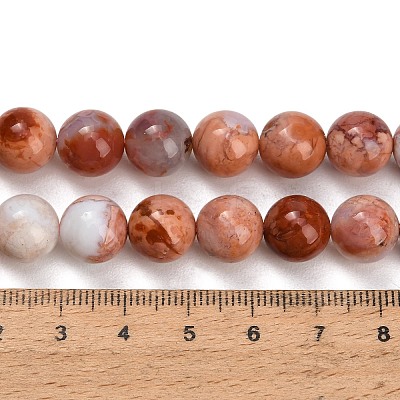 Natural Mexican Pink Agate Beads Strands GG-CBA07EB-A01-01-1