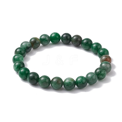 Natural Emerald Beaded Bracelets BJEW-JB10214-01-1