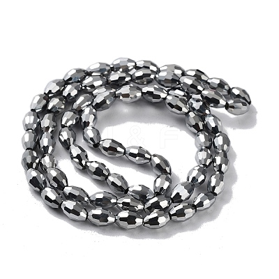 Electroplate Glass Beads Strands GC881Y-2-1