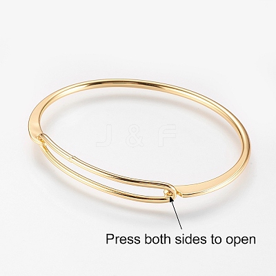 Brass Bangles BJEW-K153-02G-1