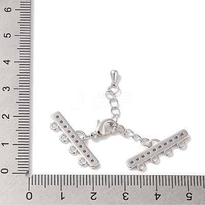 Brass Micro Pave Cubic Zirconia Chain Extender LS-KK-L216-004A-P-1