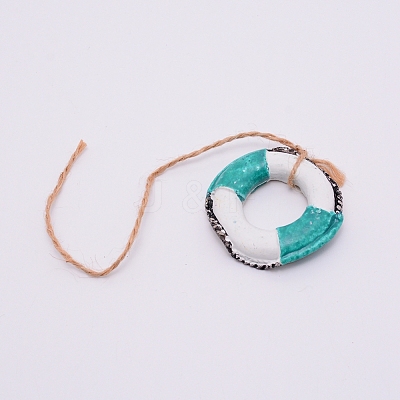 Mediterranean Style Resin Pendant Decorations HJEW-WH0014-14-1